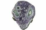 Amethyst Geode Section on Metal Stand - Purple Crystals #171821-1